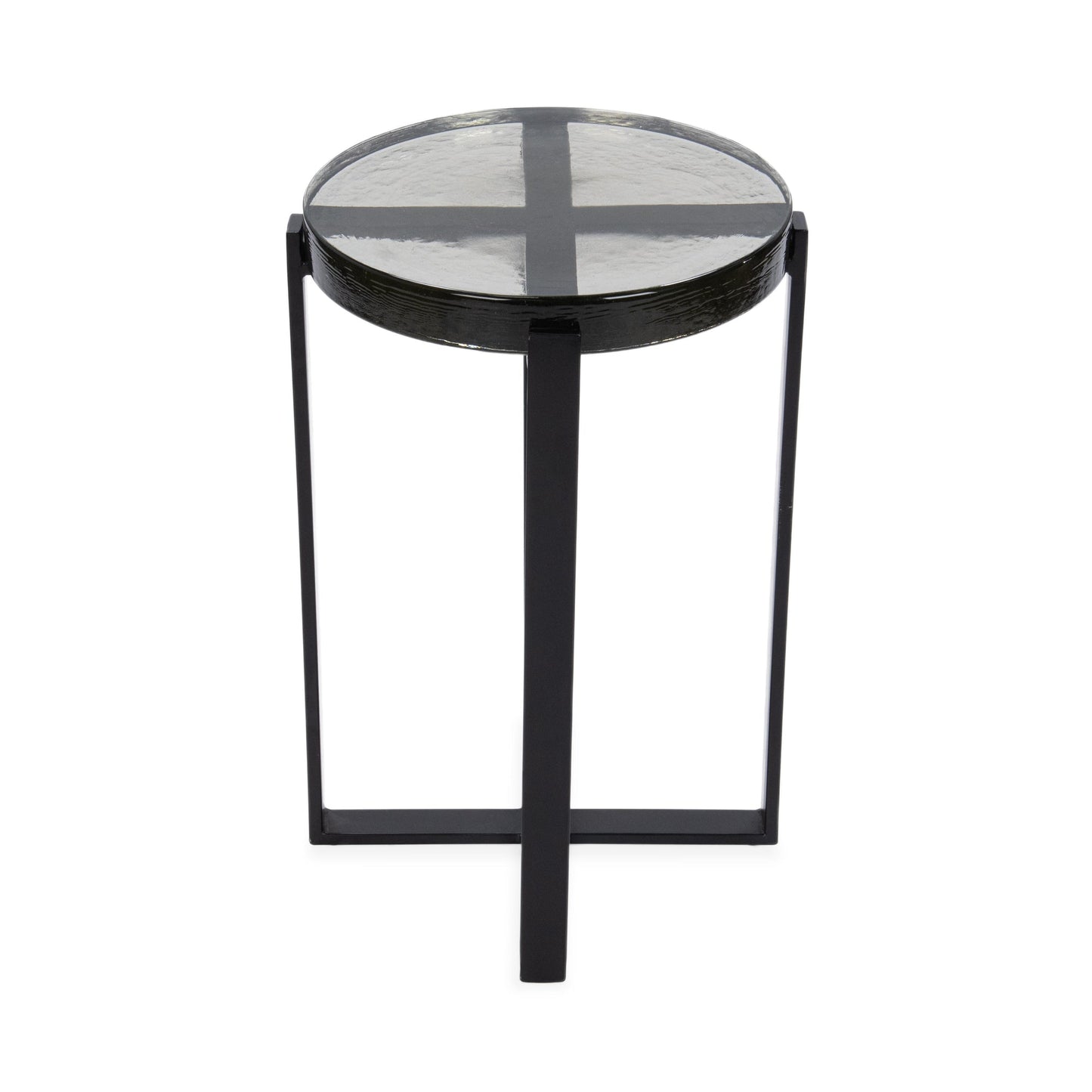 Black Cast Glass Accent & End Table Gallie Accent Table Collection