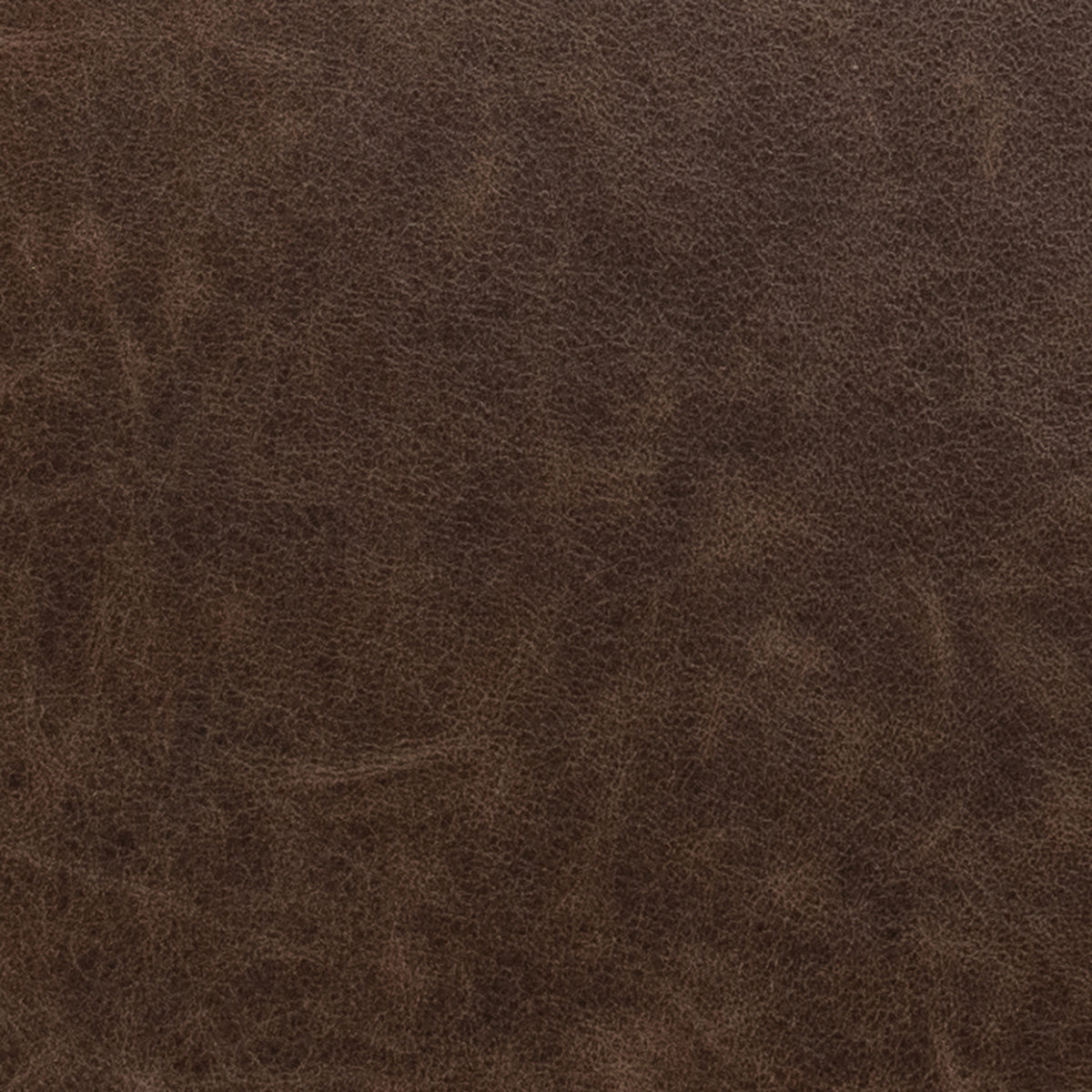 Dark Brown Top Grain Leather Ottomans & Stool Clair Round Ottoman Collection
