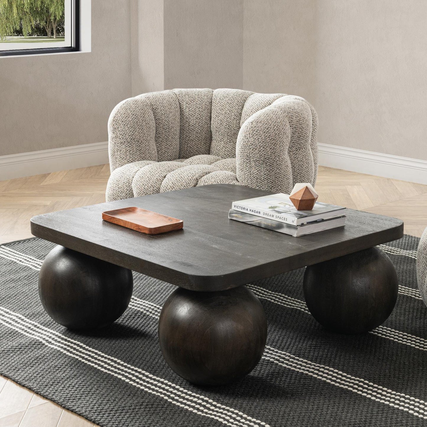 Charcoal Mango Wood Coffee Table Delyla Coffee Table Collection