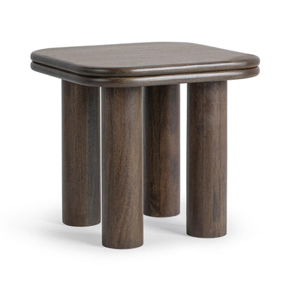 Cocoa Brown Mango Wood Accent & End Table Miranda End Table Collection