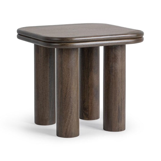 Cocoa Brown Mango Wood Accent & End Table Miranda End Table Collection
