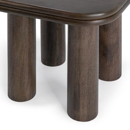 Cocoa Brown Mango Wood Accent & End Table Miranda End Table Collection
