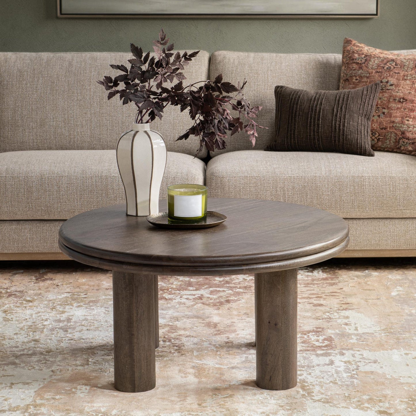 Cocoa Brown Mango Wood Coffee Table Miranda Coffee Table Collection