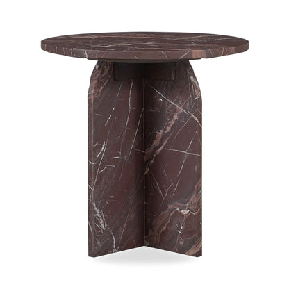 Merlot Marble Accent & End Table Reilly End Table Collection