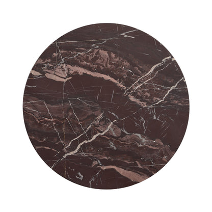 Merlot Marble Accent & End Table Reilly End Table Collection