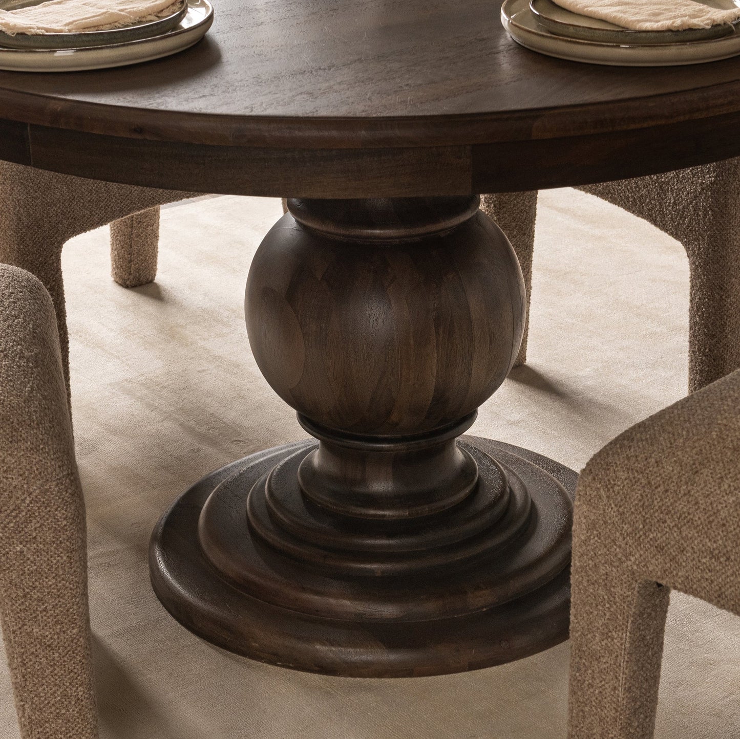 Cocoa Brown Mango Wood Dining Table Brookside Dining Table Collection