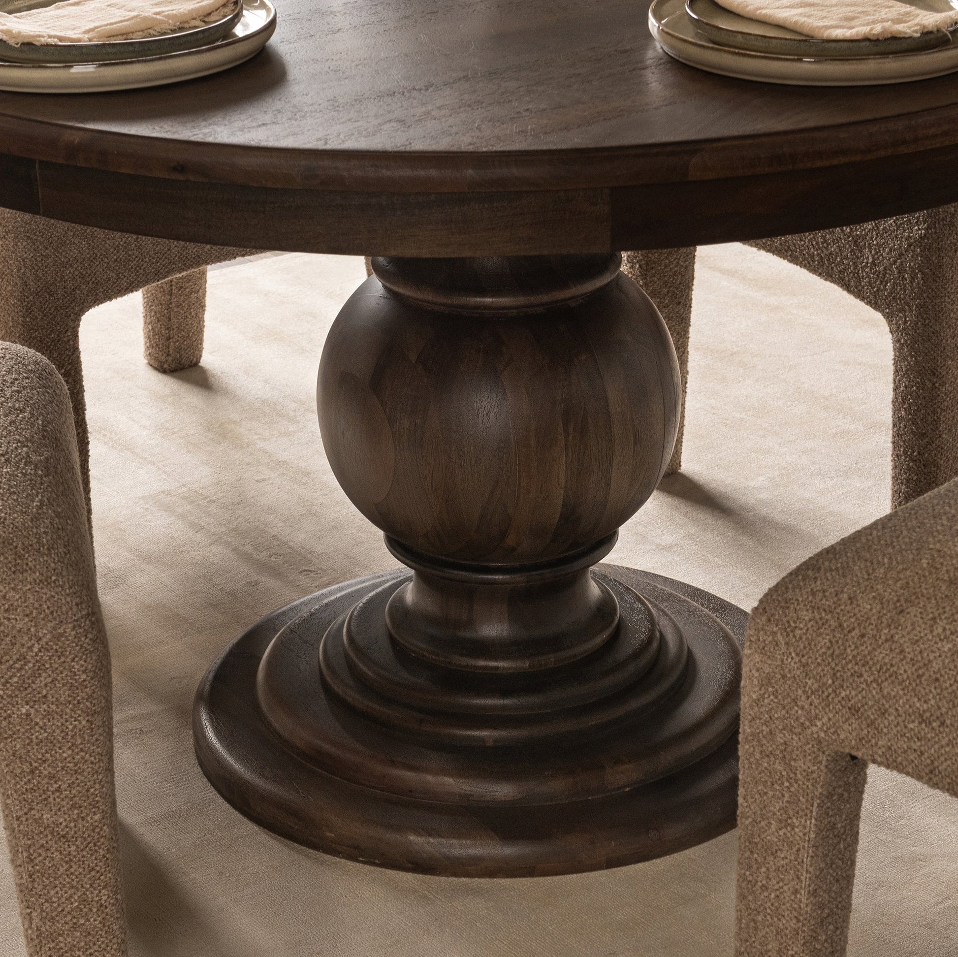 Cocoa Brown Mango Wood Dining Table Brookside Dining Table Collection