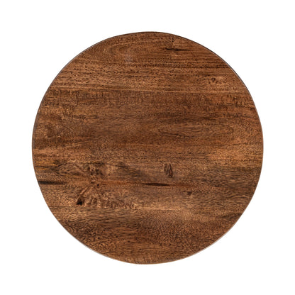 Sedona Brown Top Grain Leather Accent & End Table Andra Accent Table Collection