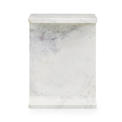 Frosty White Marble Accent & End Table Delaney Accent Table Collection