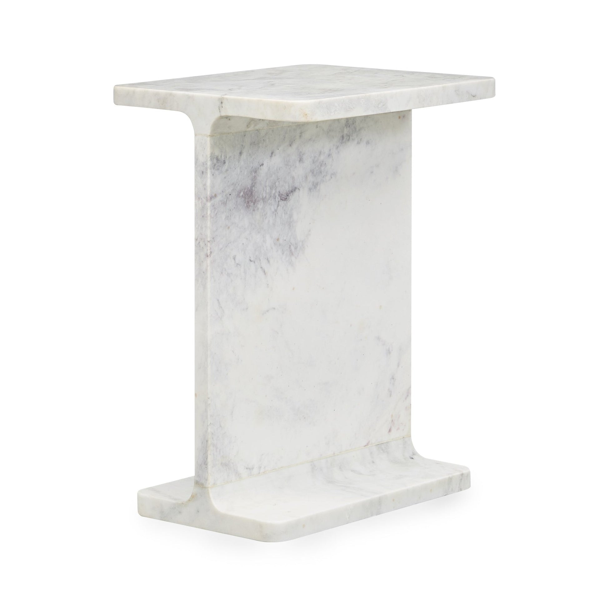 Frosty White Marble Accent & End Table Delaney Accent Table Collection
