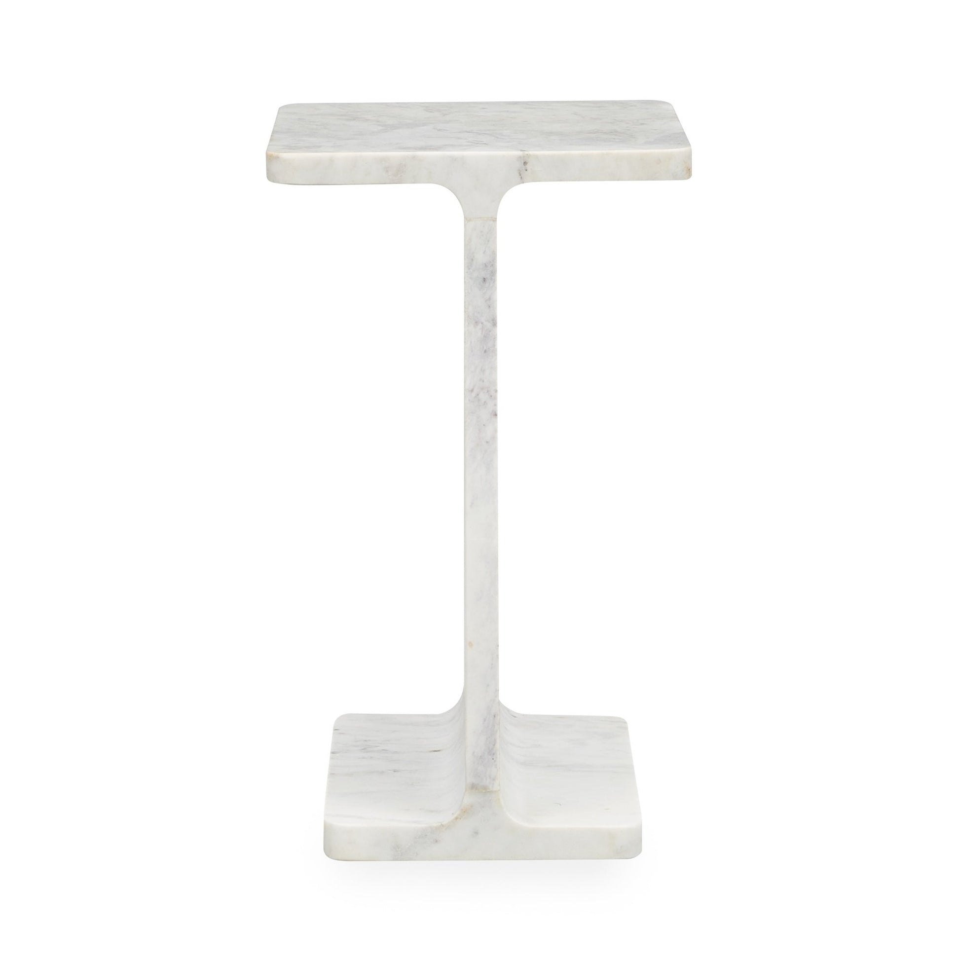 Frosty White Marble Accent & End Table Delaney Accent Table Collection