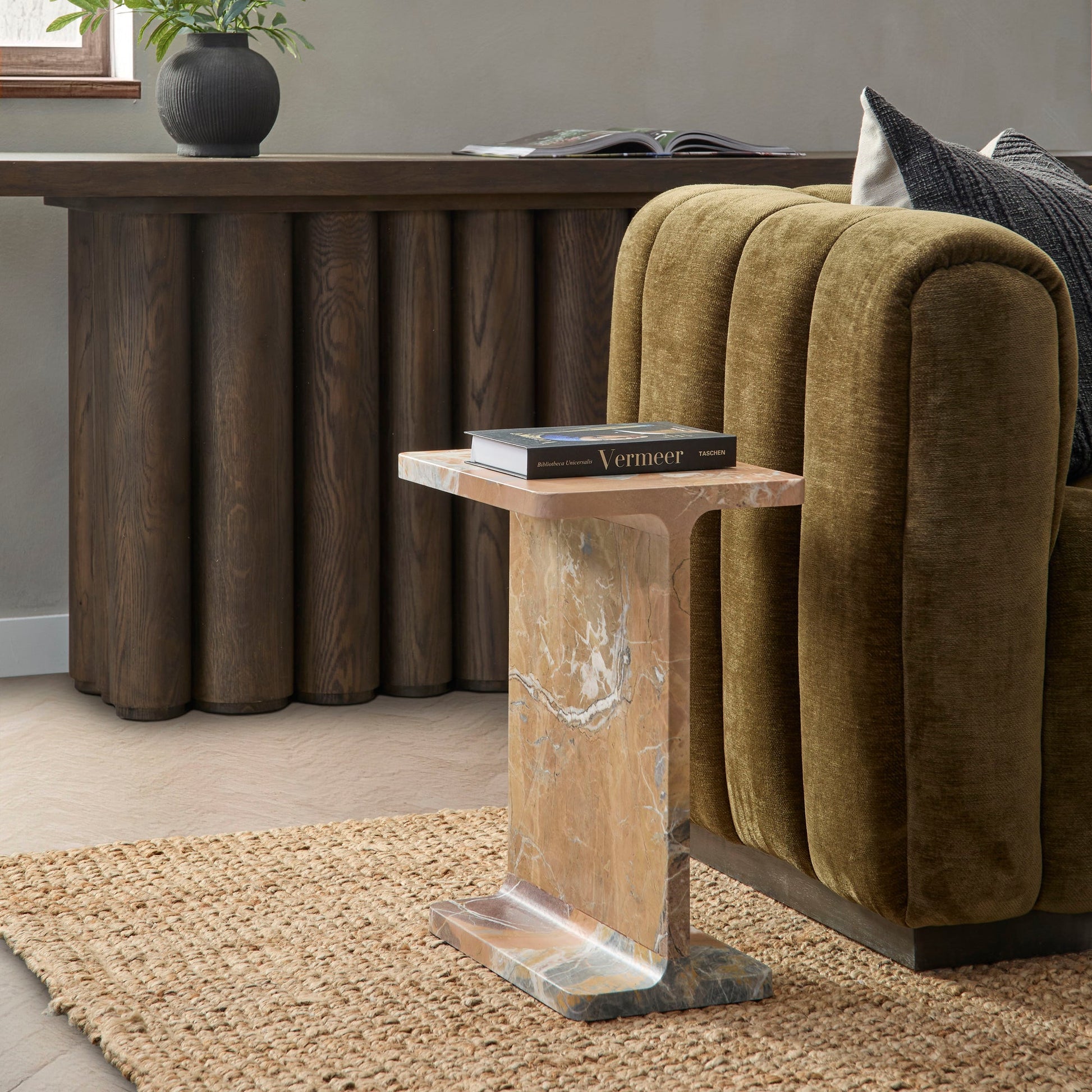 Rusty Brown Marble Accent & End Table Delaney Accent Table Collection