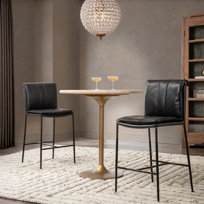 Tan Travertine Bar & Counter Table Malani Counter Table Collection