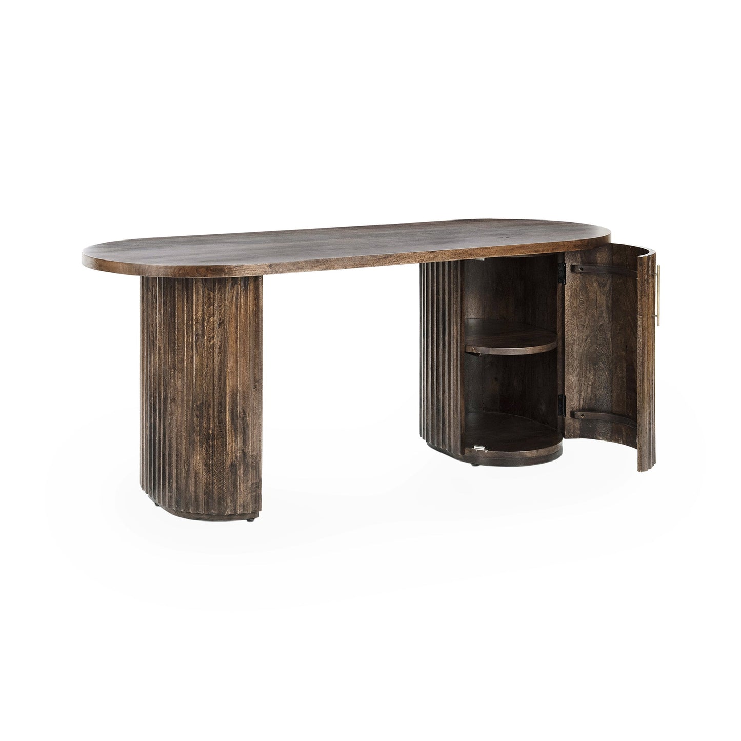 Bark Brown Mango Wood Desk Redford Desk Collection