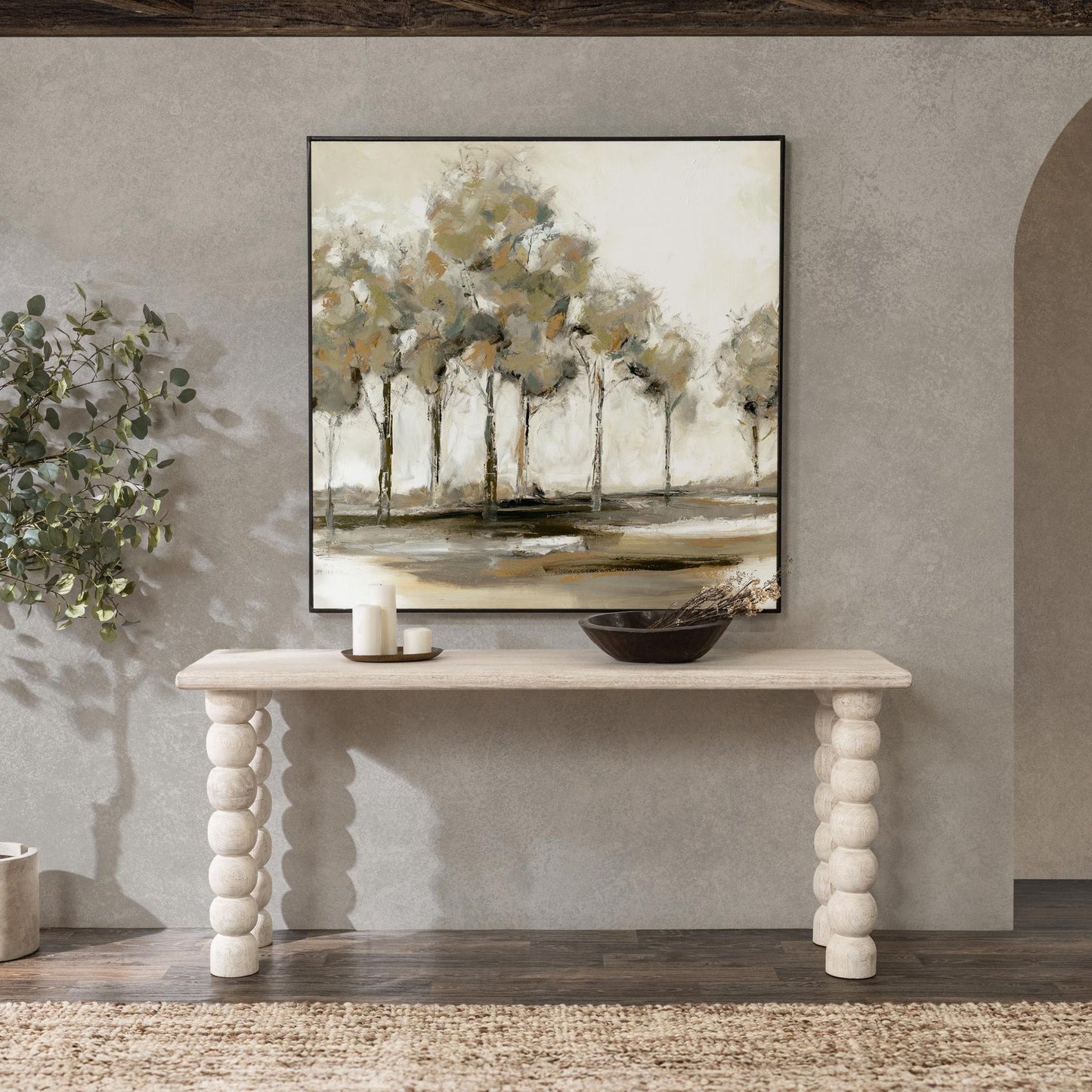 Cream Mango Wood Console Table Adir Console Table Collection