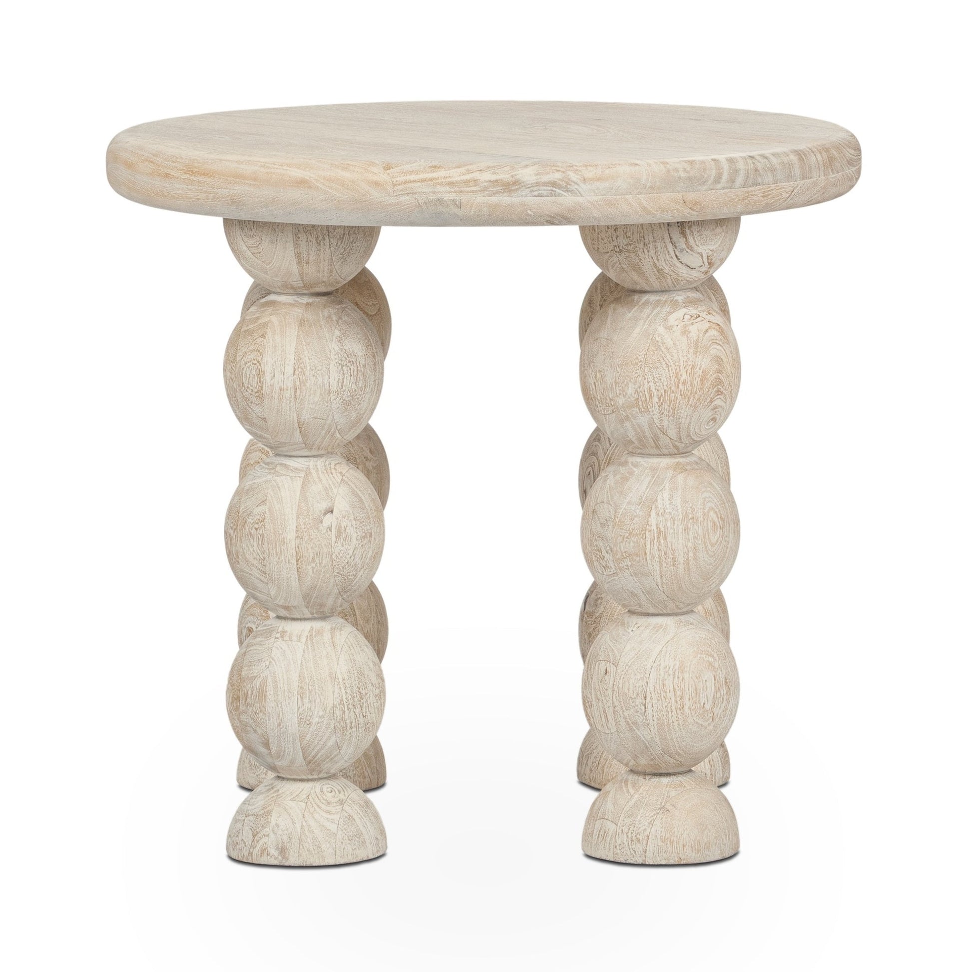 Cream Mango Wood Accent & End Table Adir End Table Collection