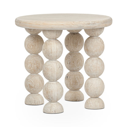 Cream Mango Wood Accent & End Table Adir End Table Collection
