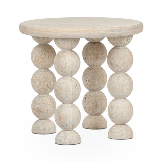 Cream Mango Wood Accent & End Table Adir End Table Collection