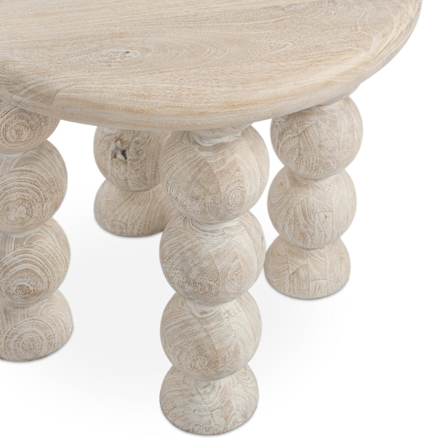 Cream Mango Wood Accent & End Table Adir End Table Collection