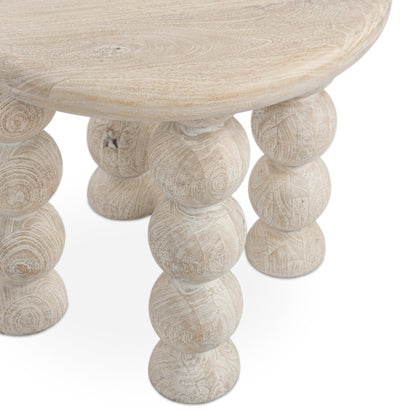Cream Mango Wood Accent & End Table Adir End Table Collection