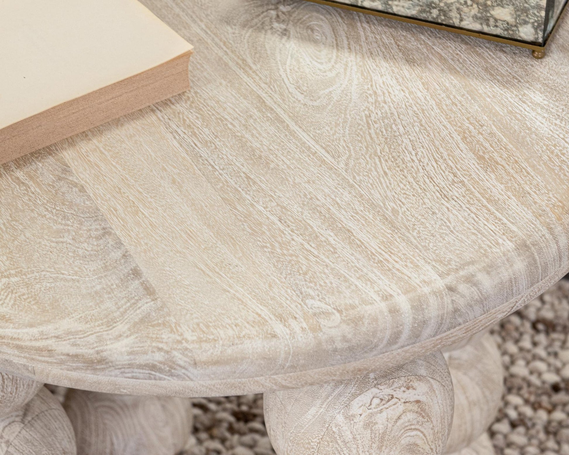 Cream Mango Wood Accent & End Table Adir End Table Collection