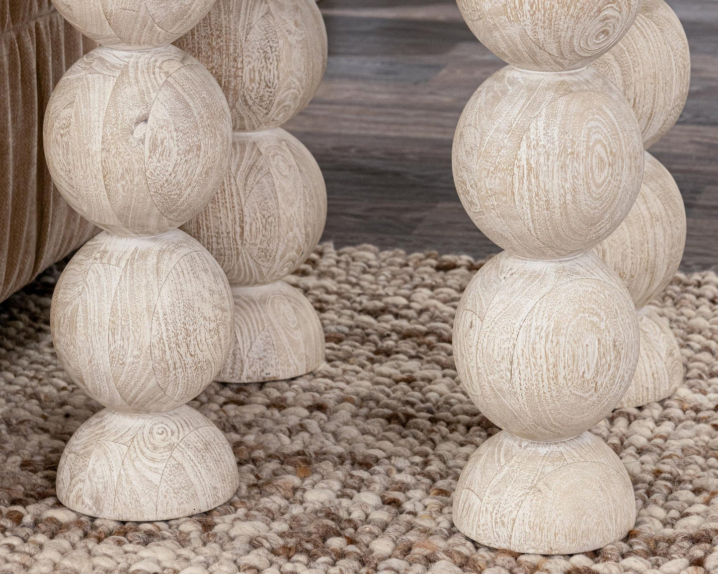 Cream Mango Wood Accent & End Table Adir End Table Collection