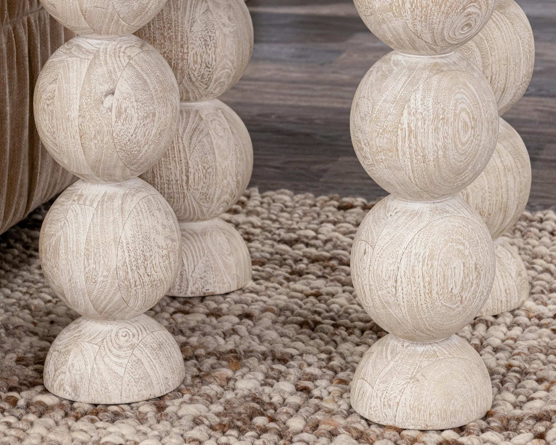 Cream Mango Wood Accent & End Table Adir End Table Collection