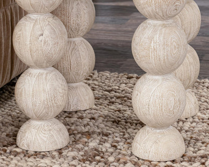 Cream Mango Wood Accent & End Table Adir End Table Collection