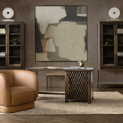 Bark Brown Mango Wood Desk Norwood Desk Collection