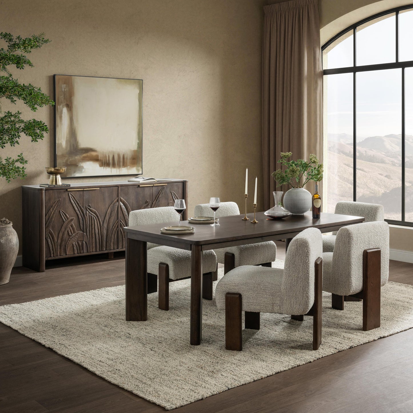Dark Brown Mango Wood Dining Table Ledro Dining Table Collection