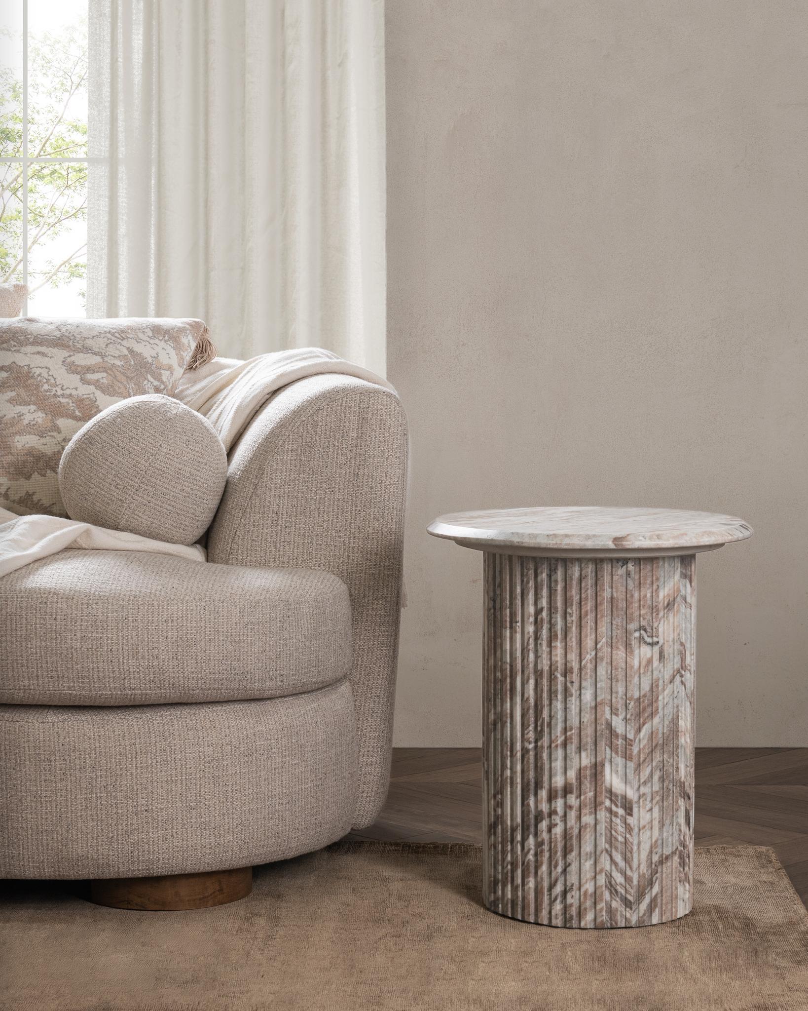 Rusty Gray Marble Accent & End Table Nordens End Table Collection