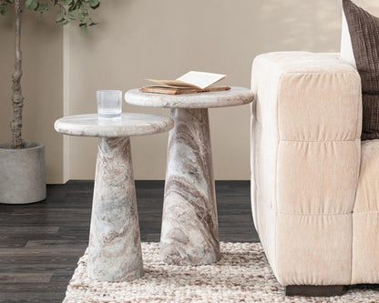 Rusty Gray Marble Accent & End Table Huxley Accent Table Rusty Collection