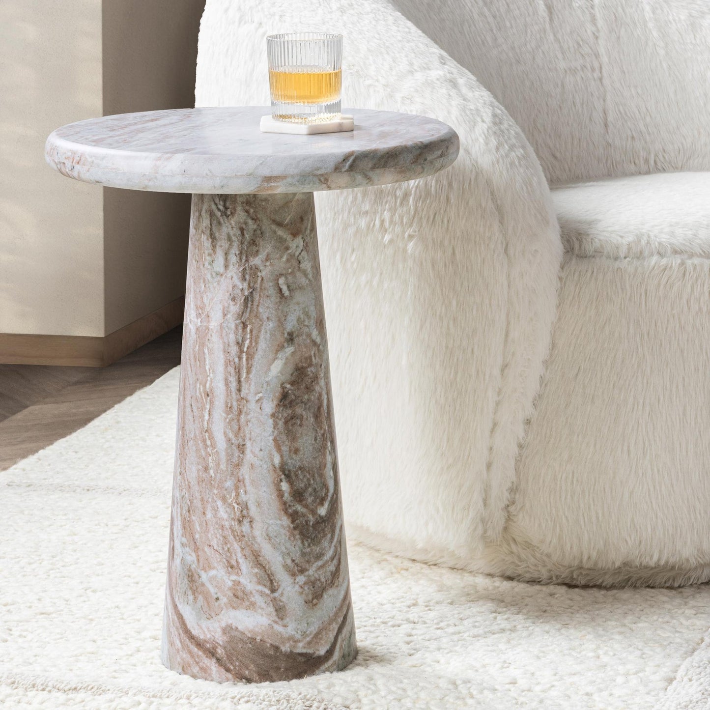 Rusty Gray Marble Accent & End Table Huxley Accent Table Rusty Collection