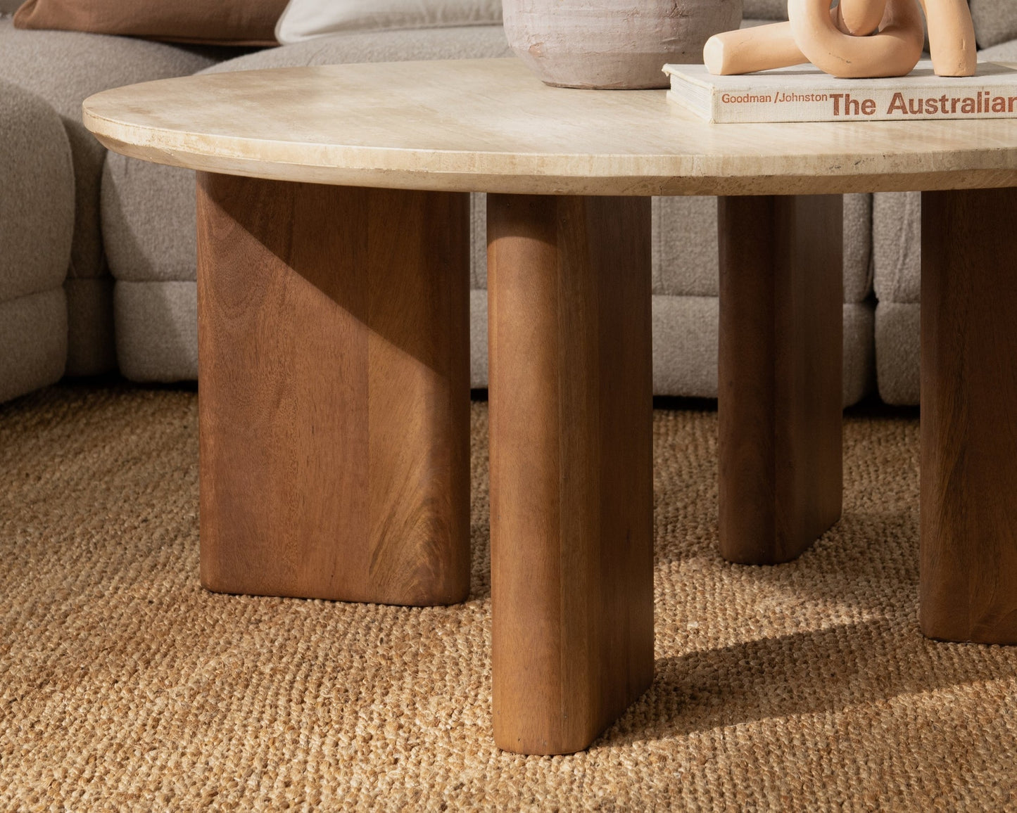 Tan Travertine Coffee Table Idella Coffee Table Collection