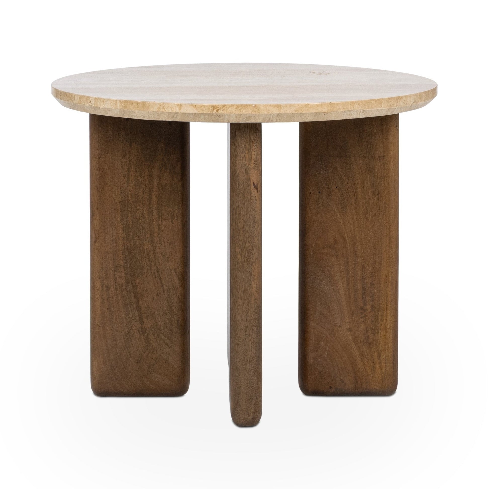 Tan Travertine Accent & End Table Idella End Table Collection