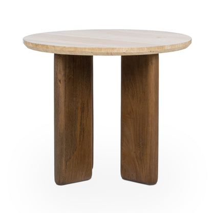 Tan Travertine Accent & End Table Idella End Table Collection
