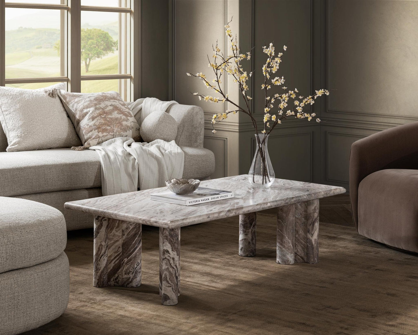 Rusty Gray Marble Coffee Table Bowman Coffee Table Collection