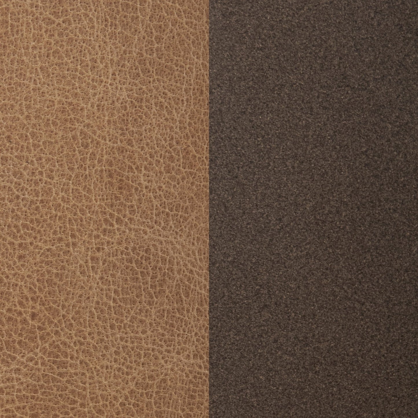 Sedona Brown Top Grain Leather Ottomans & Stool Clair Round Ottoman Collection