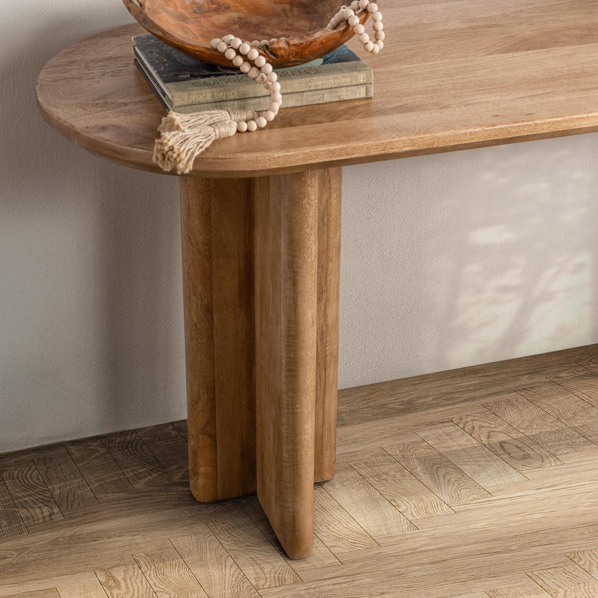 Natural Maple Mango Wood Console Table Montengo Console Table Collection
