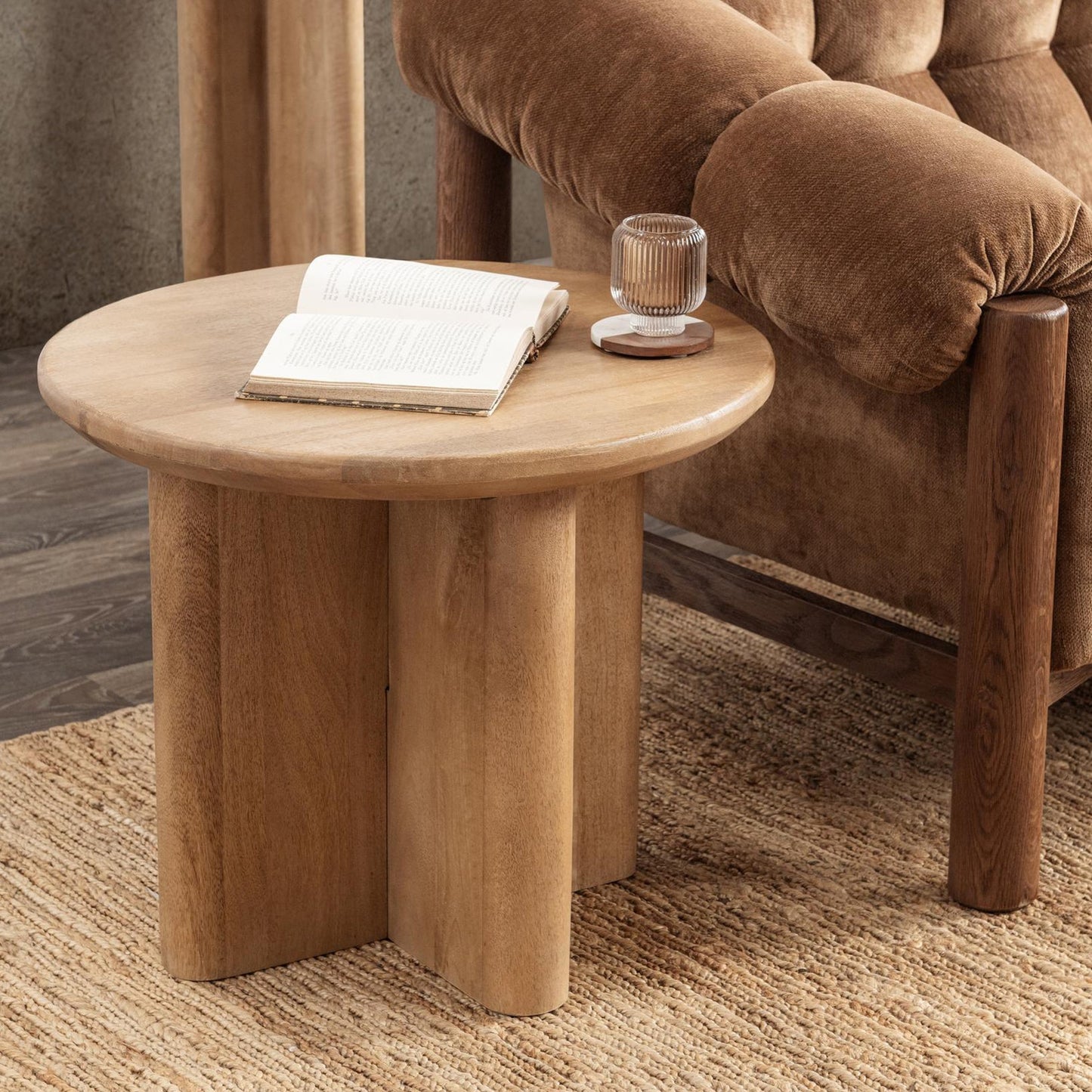 Natural Maple Mango Wood Accent & End Table Montengo End Table Collection