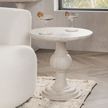 Creamwood Mango Wood Accent & End Table Hera End Table Collection