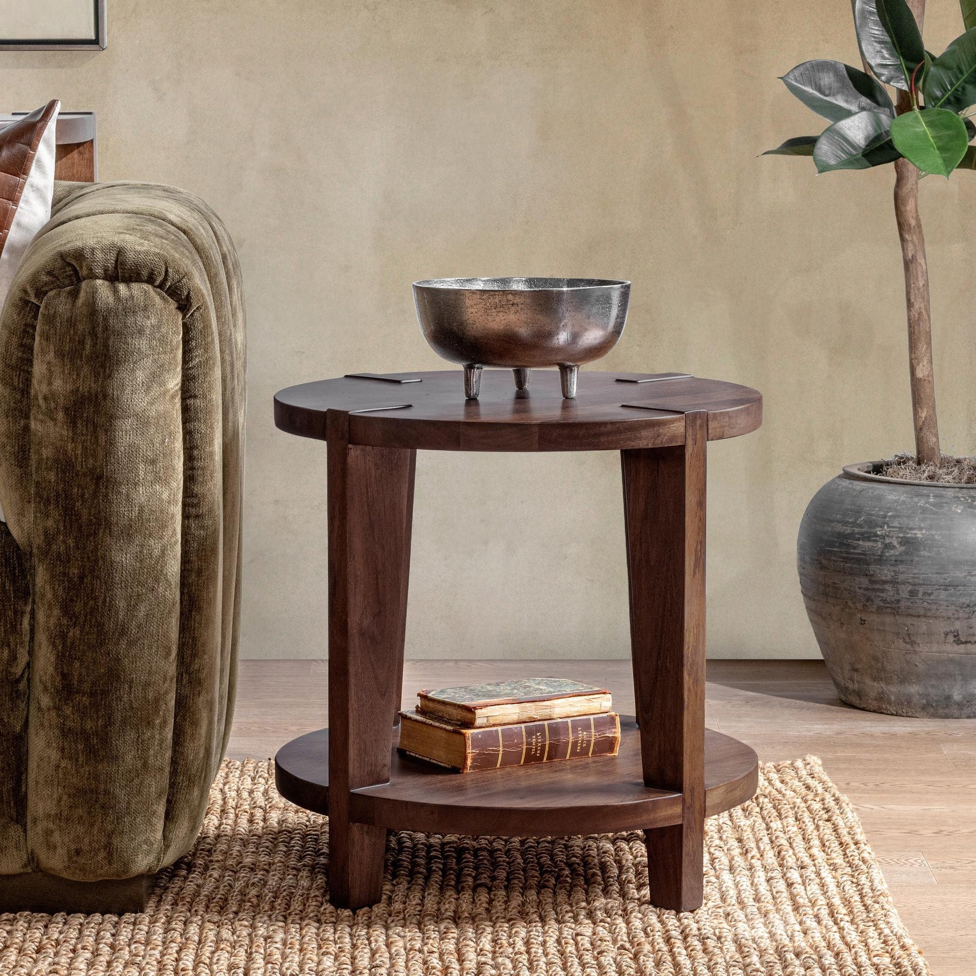 Tundra Brown Mango Wood Accent & End Table Alenna End Table Collection