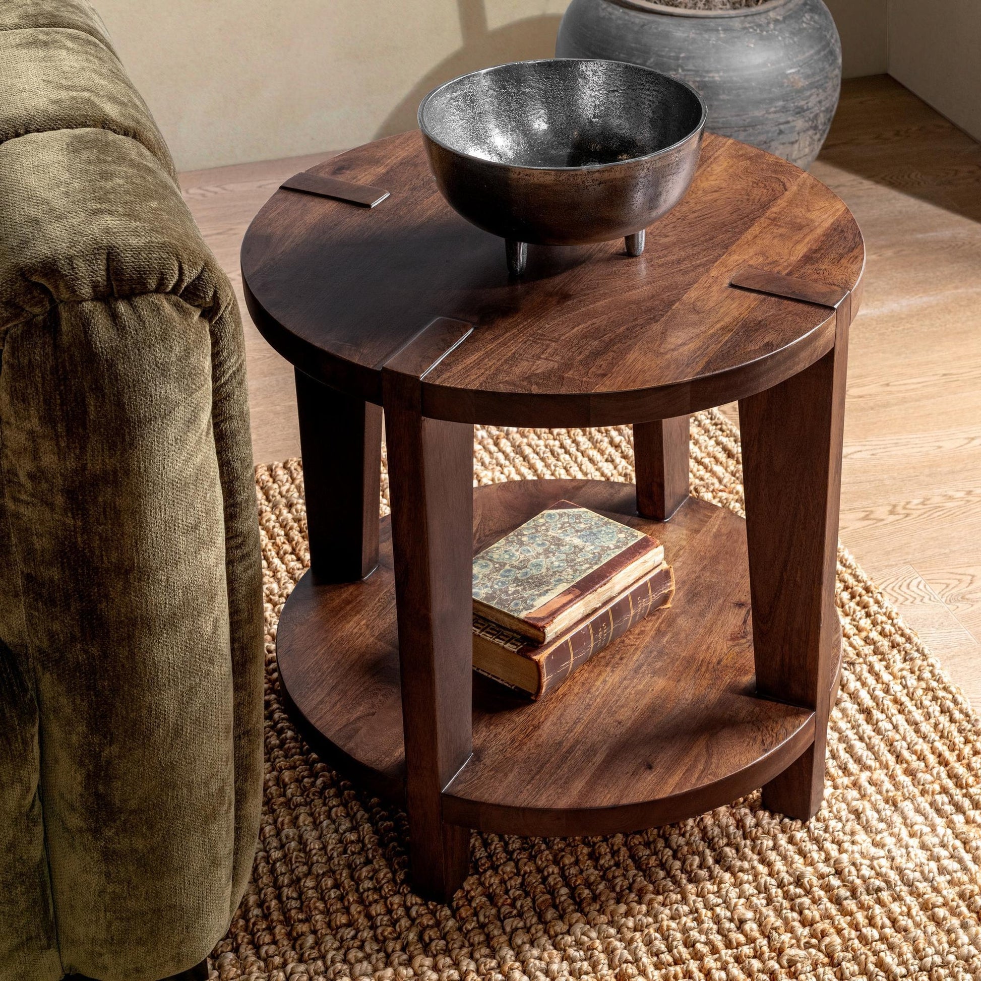 Tundra Brown Mango Wood Accent & End Table Alenna End Table Collection
