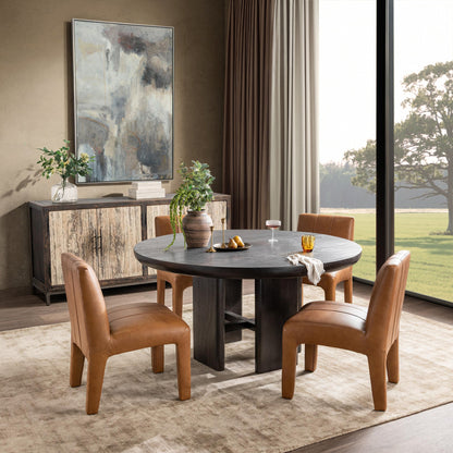Truffle Roast Mango Wood Dining Table Celadon Dining Table Collection