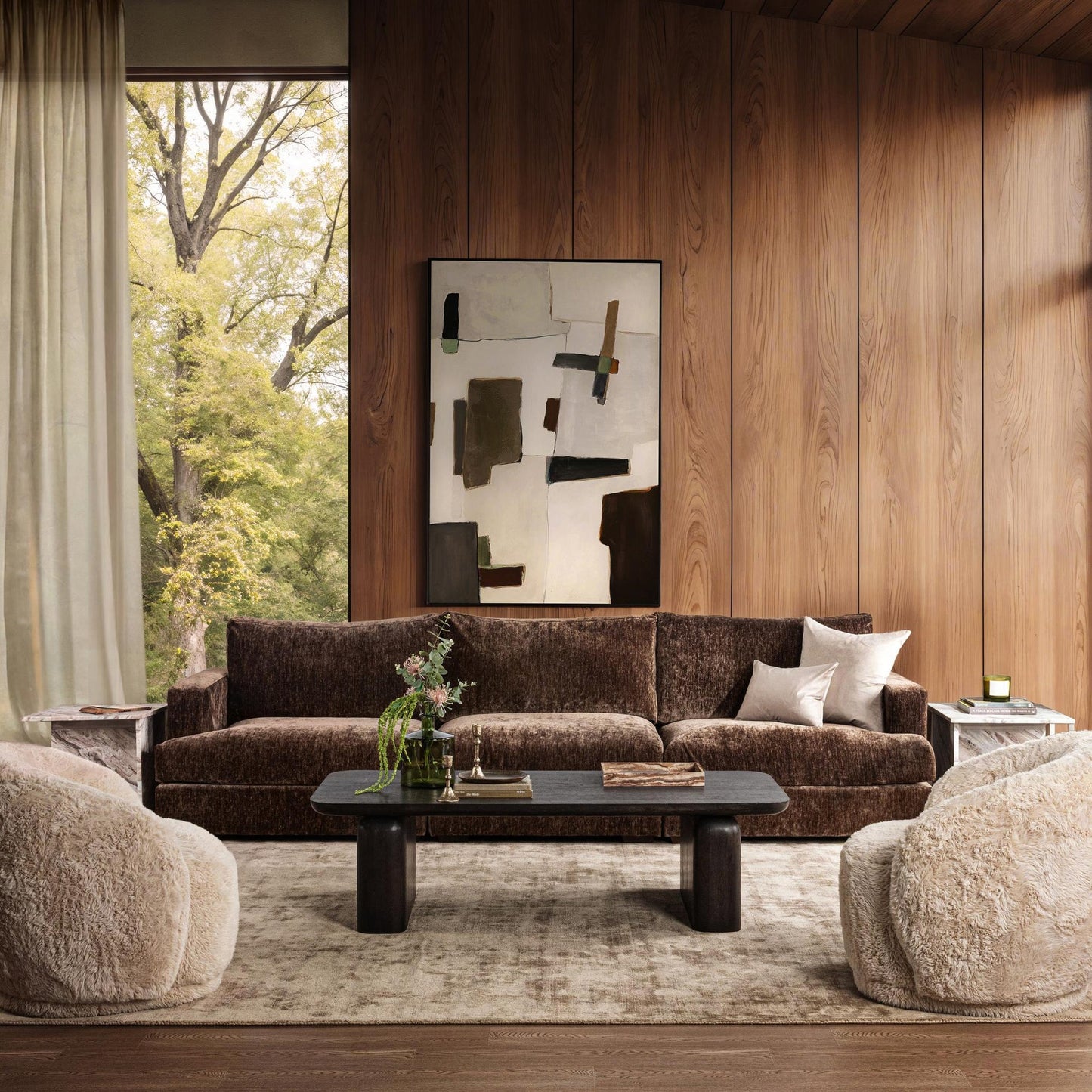 Truffle Roast Mango Wood Coffee Table Milan Coffee Table Collection