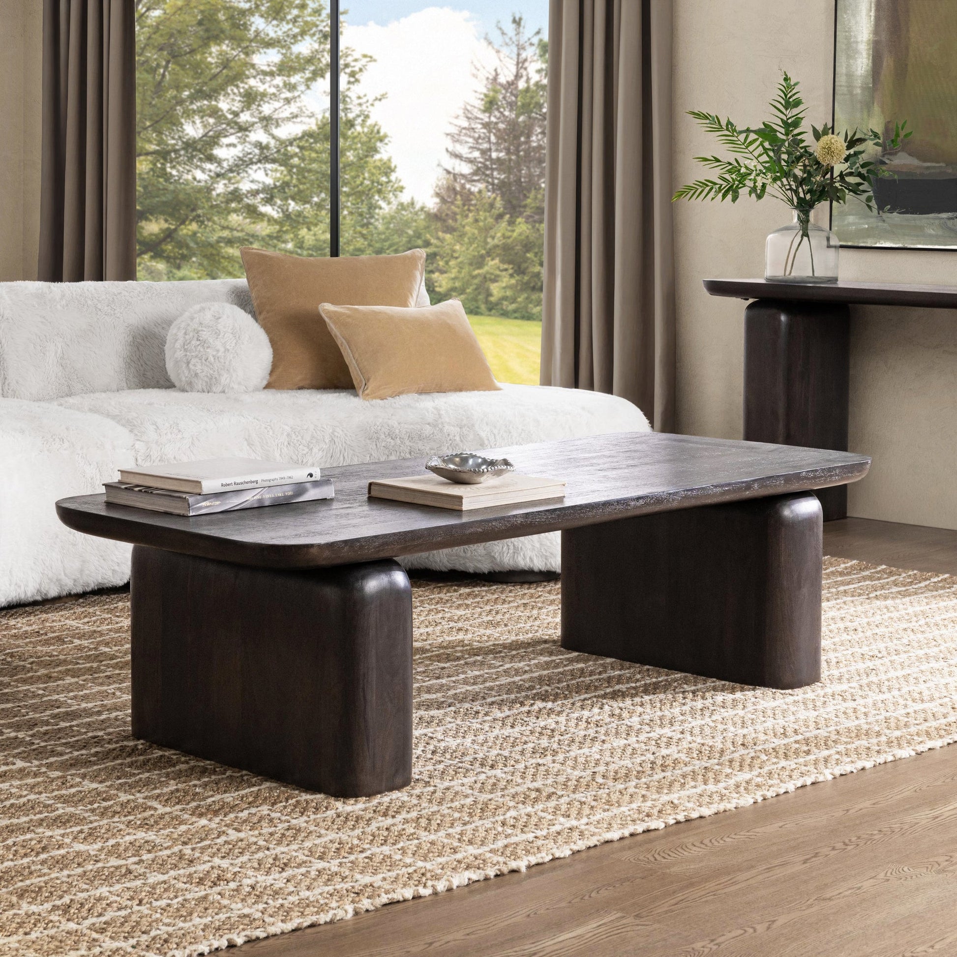 Truffle Roast Mango Wood Coffee Table Milan Coffee Table Collection