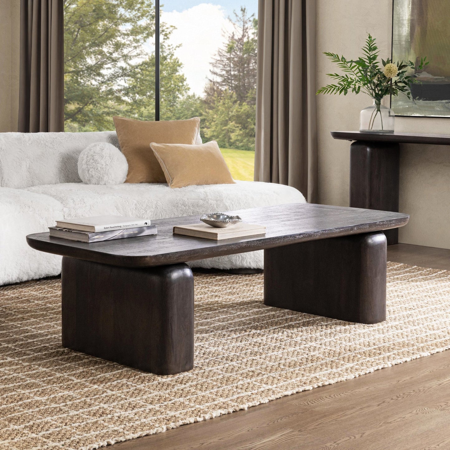 Truffle Roast Mango Wood Coffee Table Milan Coffee Table Collection