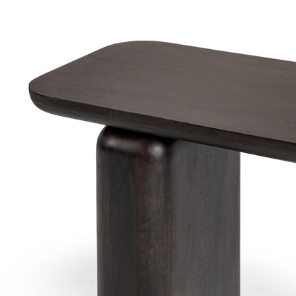 Truffle Roast Mango Wood Console Table Milan Console Table Collection