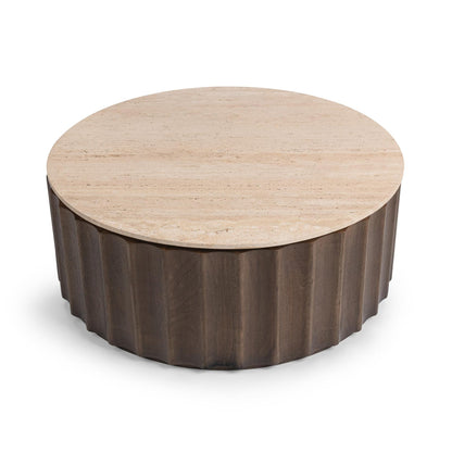 Cocoa Brown Travertine Coffee Table Baylee Coffee Table Collection