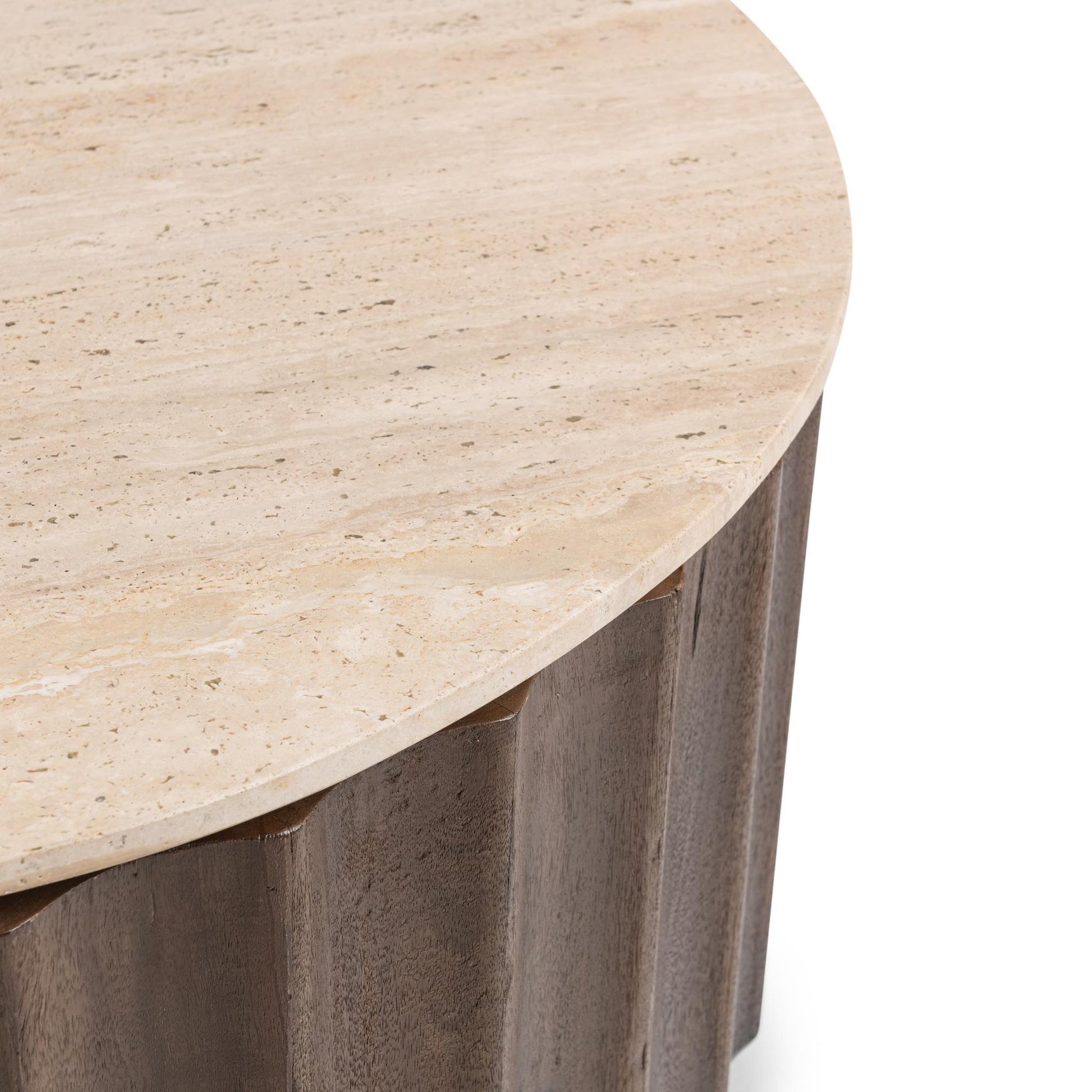 Cocoa Brown Travertine Coffee Table Baylee Coffee Table Collection